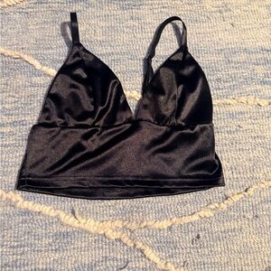 SHEIN Black Satin Bralette